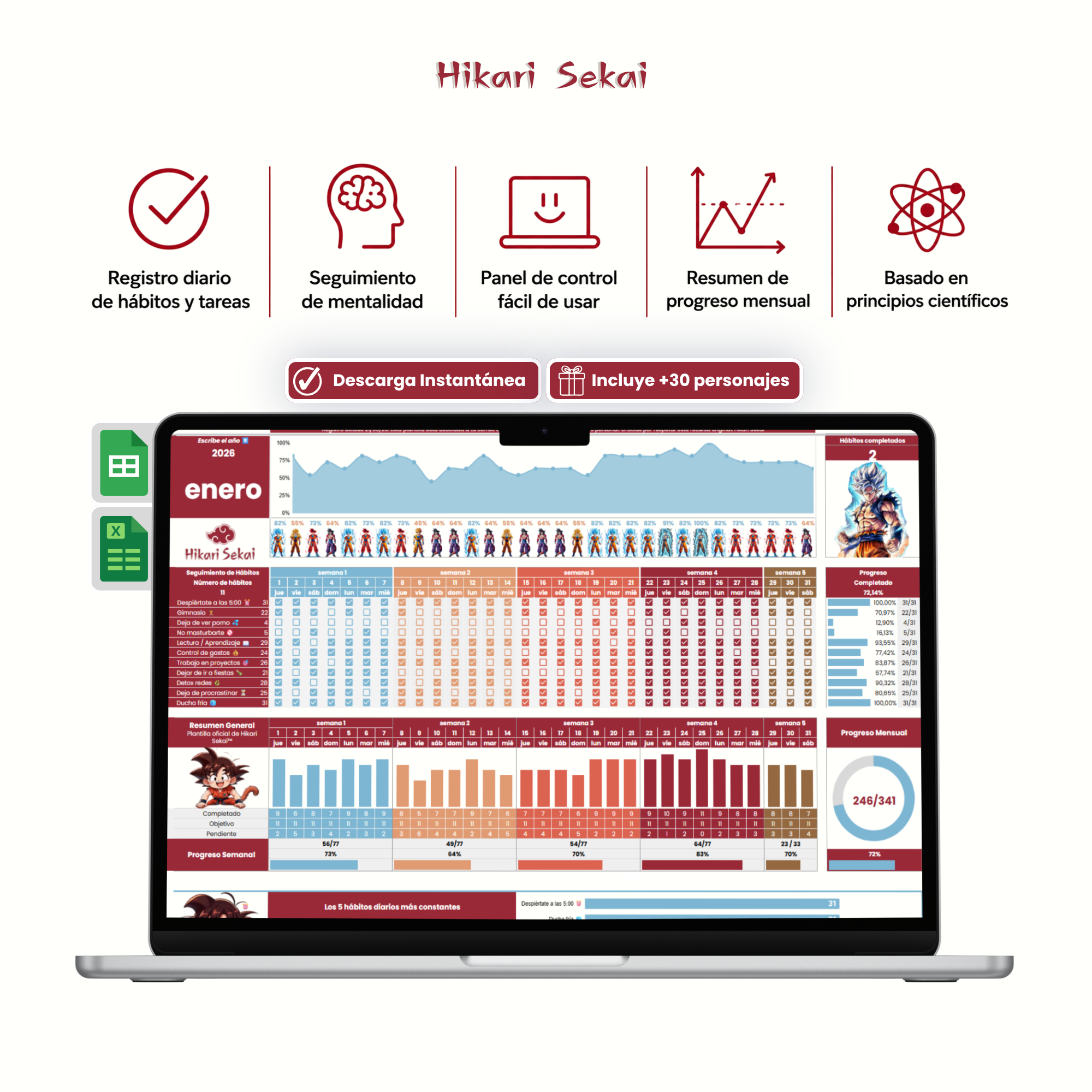 Hojas de Productividad para Google Sheets
